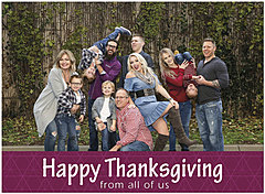 Select a verse or write your own. Burgundy Bar Photo Card D1486U-4B